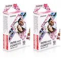 Produktbild: 2 x Fujifilm Instax Mini CONFETTI Sofortbildfilme für 20 Bilder! MDH 10/2026