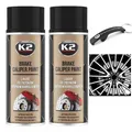 Produktbild: 2xBremssattellack SCHWARZ K2 400ml Spray glänzend Thermolack 260°C Farbe