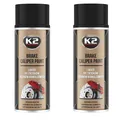 Produktbild: 2 x Bremssattellack SCHWARZ hitzebeständig bis 260°C BRAKE CALIPER PAINT - 400ml