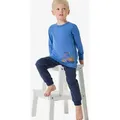 Produktbild: Schiesser Pyjama Boys World (2 tlg) schlafanzug schlafmode bequem blau 140 EU