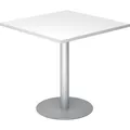Produktbild: Hammerbacher Bistro Stehtisch Beistelltisch Besprechungstisch 88 silber 80 x 80 cm W = Weiß