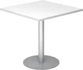 Produktbild: HAMMERBACHER Konferenztisch Besprechungstisch 80x80cm weiß/silber