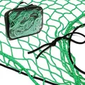 Produktbild: Ladungssicherungsnetz Grün 2,1x1,25m Masche 4,5x4,5 cm Stärke 3 mm Polypropylen Transportnetz für Anhänger mit Randkördel Witterungsbeständig Ladung