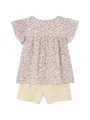 Produktbild: vertbaudet Kleid & Hose Mädchen-Set: geblümte Bluse & Musselin-Shorts