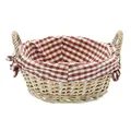 Produktbild: FRANK FLECHTWAREN Körbchen, Korb Schale Karo, rund Ø 25 x 10 cm