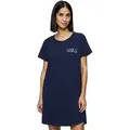 Produktbild: Triumph Nachthemd Nightdresses NDK X weich, atmungsaktiv, gerippter Rundhalsausschnitt, Kurzarm blau L (46)