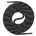 Produktbild: Mount Swiss runde Premium-Schnürsenkel für Arbeitsschuhe, Wanderschuhe und Trekkingschuhe - Polyester - ø 4,5 mm - sehr reißfest - Farbe Schwarz-Grau Länge 120cm