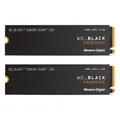 Produktbild: SanDisk 2er Pack WD_BLACK SN850X SSD 2TB M.2 2280 PCIe Gen4 NVMe Internes Solid-State-Module WDS200T2X0E-2PACK
