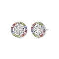 Produktbild: Engelsrufer Damen Ohrstecker Lebensblume aus Sterling Silber, multicolor Zirkonia Steine, Steckverschluss, nickelfrei