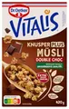 Produktbild: Dr. Oetker Vitalis KnusperPlus Double Chocolate, Knuspermüsli mit Vollmilch- und feinherber Schokolade, 7er Packung (7 x 420g)