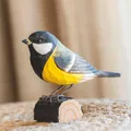 Produktbild: WILDLIFEGARDEN Wildlife Garden WG401 DecoBird Kohlmeise - Handgeschnitzter Dekorative Vogel aus Holz - Kleine Europäische Vögel