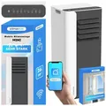 Produktbild: Mobiles Raumklimagerät Climative MINI 2,6 kW für 26 m2 mit WiFi, Smart Life, Tuya, Fensterabdichtung, Abluftschlauch, Fernbedienung, 3-in-1 – ... - Schwarz/Weiß