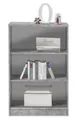 Produktbild: Bücherregal OPTIMUS, Betondekor, B 72 x H 111 x T 34 cm, 3 offene Fächer, 2 höhenverstellbare Einlegeböden