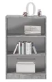 Produktbild: Regal Bücherregal Standregal Wohnzimmerregal Aktenregal 3 Fächer Betonoptik Grau