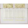 Produktbild: Kurzgardine Panneaux MIT Macramee Spitze, Weiß, Textil, Blume, 150x17 cm, Oeko-Tex® Standard 100, ohne Technik, Wohntextilien, Gardinen & Vorhänge, Fertiggardinen, Scheibengardinen