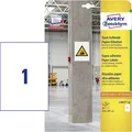 Produktbild: AVERY Zweckform Stark haftende Papier-Etiketten, 210 x 297mm weiß, auch für schwierige Oberflächen, für den Innenbereich - 1 Stück (L7877-20)