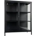 Produktbild: ebuy24 Brisbane Vitrinenschrank Höhe 1015 cm Schwarz