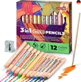 Produktbild: colozoo 3 In 1 Buntstifte Kinder | 12 Farben Dicke Buntstifte Set inklusive
