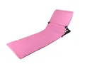 Produktbild: Lentz Home Moderne Strand-Liege 145x47x52 cm klappbar Strandmatte Sonnenliege Rückenlehne Verstellbar inkl. Tragetasche (Pink)