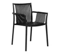 Produktbild: House Nordic Gartenstuhl 4er Set Tulsa Gartenstuhl stapelbar schwarz. (2 St)