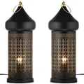 Produktbild: 2er Set Orientalische Deko Stehlampe Tischlampe Nachttischlampe Lampe Tangis