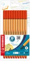 Produktbild: STABILO Fineliner STABILO point 88 Fineliner - 0,4 mm - 10er Set - rot