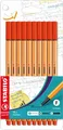 Produktbild: Fineliner - STABILO point 88 - 10er Pack - rot