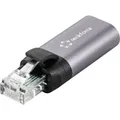Produktbild: Renkforce RJ45 / USB-C Netzwerk Adapter [1x RJ45-Stecker - 1x USB-C Buchse] Anthrazit-Grau