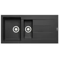 Produktbild: Pyramis Granit Einbauspüle 100x50 cm anthrazit 1.5 Becken Küchenspüle reversibel