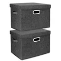 Produktbild: Aufbewahrungsbox mit Deckel Groß Stoff Faltbare Waschbare Kisten Aufbewahrung...