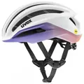 Produktbild: Uvex Surge Aero MIPS Rennrad Fahrrad Helm matt weiß/lila 2026 59-61cm Unisex
