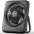 Produktbild: Tischventilator Leise Tragbar Klappbar USB Akku 4 Stufen Büro Reisen 23H 4000mAh