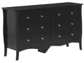 Produktbild: Wunderschönes Sideboard aus MDF-Platte im Jugendstil schwarz Winchester