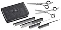 Produktbild: E-Kwip Starter Set 2.0 für Friseure - Profi Friseurscheren Set - 5,5 Zoll Schneide- & Modellierschere - inkl. 4 Kämmen & Etui