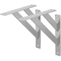 Produktbild: ML-DESIGN Wandregalhalter Regalhalterung aus Aluminium, Regalträger für Wandmontage, 2-tlg., Wandkonsole Silber Regalstütze Wandregal Regalwinkel Regalhalterungen silberfarben 24 cm x 24 cm