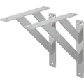 Produktbild: ML-Design 2 Stück Regalhalterung 24x24mm Silber Aluminium Schwebende Regalwinkel