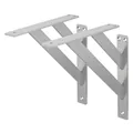 Produktbild: ML-Design 2 Stück Regalhalterung 240x240 mm, Silber, Aluminium, Schwebende Regalhalterungen, Regalwinkel, Wandhalterung für Regalbrett, Regalträger für Wandmontage, Wandregal Wandkonsole Regalstütze
