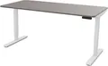 Produktbild: ASSMANN Elektrisch höhenverstellbarer Schreibtisch Y-Line Curved Sichtbeton Anthrazit Weiß, 160x70cm, Memoryfunktion, 2-fach-Motorik