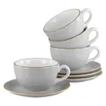 Produktbild: CreaTable 34036 Vintage Nature Stein 8-tlg Geschirrset Cappuccino Set Porzellan