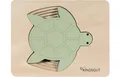 Produktbild: KINDSGUT Puzzle, 5 Puzzleteile, Tier-Puzzle, Holz-Puzzle, Baby, Lern-Spiel, Schildkröte, Kinder-Puzzle