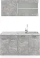 Produktbild: Vicco Singleküche R-Line, 140 cm , AP Marmor, Beton/Weiß