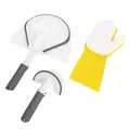Produktbild: Reinigungsset Poolpflege Hand-Kescher Hand-Bürste Reinigungshandschuh 