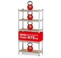 Produktbild: EASYmaxx Schwerlastregal 180x90x40 cm, 875 kg Traglast, 175 kg pro Ebene, 1-tlg., Regal und Werkbank, Kellerregal Lagerregal, 5 verstellbare Ablagen