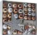 Produktbild: Spetebo Christbaumschmuck Christbaumschmuck 45 Teile Set - kupfer / silber (45-tlg), Shatterproof Deko Weihnachtskugeln bruchsicher - Christbaumschmuck