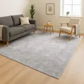Produktbild: carpet city Waschbarer Teppich Einfarbig Kurzflor - 80x280 cm in Grau - Weich & Soft-Touch Haptik - rutschfest & Pflegeleicht - Teppich für Wohnzimmer, Schlafzimmer & Flur