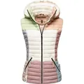 Produktbild: Navahoo Steppweste Shadaa Multikulti Ärmellose Damen Weste im Colourblocking-Stil und Kapuze bunt XS (34)