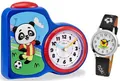 Produktbild: Atlanta Kinderwecker Fußball ohne Ticken für Jungen Blau im Set mit Armbanduhr - 2145/5 KAU