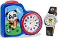 Produktbild: Kinderwecker Fußball für Jungen Blau im SET mit Armbanduhr Geschenk - 2145/5 KAU