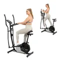 Produktbild: Christopeit Crosstrainer CT 6 – 2-in-1 Cross- & Heimtrainer, 7 kg Magnetbremse, 8 Widerstandsstufen, Handpulssensoren, Tablet-/Smartphone-Halterung, bis 110 kg