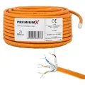 Produktbild: PremiumX 25m CAT 7 Netzwerkkabel Simplex LAN-Kabel Ethernet Datenkabel S/FTP PiMF PoE Eca Cat7 Verlegekabel Installationskabel Cat.7